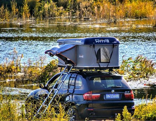 Einlagiges Sonnensegel, Hard Shell, Auto-Dach-Oberzelt für Outdoor-Unterhaltung