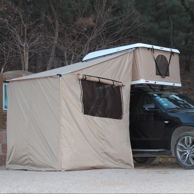 Beige Fiberglass-Dach-Zelt mit Nebenraum und Aluminiumleiter Bruttogewicht 75 kg