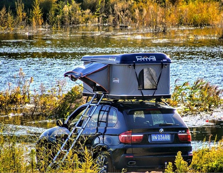Einlagiges Sonnensegel, Hard Shell, Auto-Dach-Oberzelt für Outdoor-Unterhaltung
