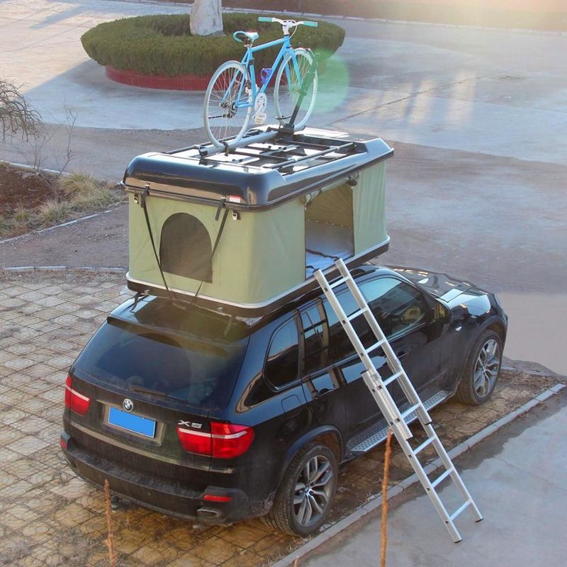 Outdoor-Abenteuer mit Familie 65KG Autodach Montage Luftstützen Camping Harte Schale