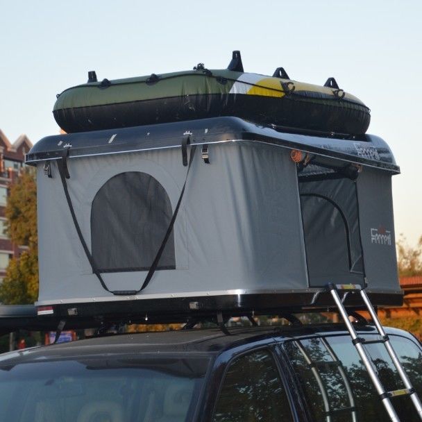 75 kg Bruttogewicht Außenglas Firberglas Hard Shell Auto Dach Oberzelt für Rack und Bar